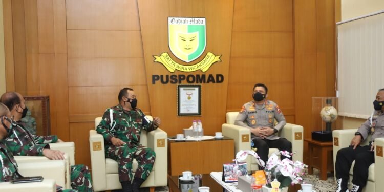 Perkuat Sinergi Dalam Penegakan Disiplin Personel TNI-Polri, Kadiv Propam Polri Sambangi Danpuspom AD.