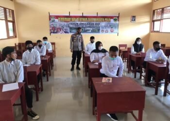 Polres Lingga Gelar Binlat Pada Calon Peserta Penerimaan Anggota Polri 2021.
