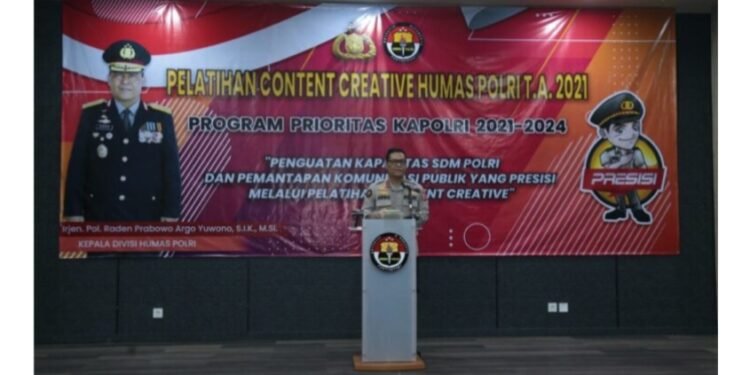 Jalankan 100 Hari Program Prioritas Jenderal Listyo Sigit, Humas Polri Gelar Pelatihan Konten Kreatif.