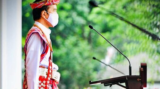 Peringatan Detik-Detik Proklamasi Kemerdekaan Republik Indonesia ke 75, di Pimpin Presiden Jokowi