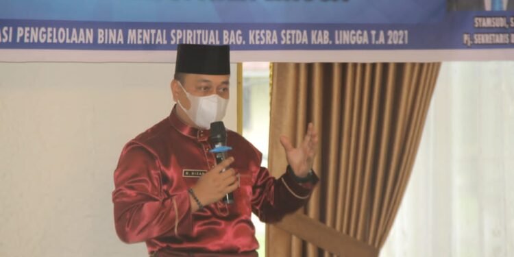 Gelar Kegiatan Do’a Bersama Di Gedung Daerah Dabo, Ini Yang Dipaparkan Bupati Lingga.