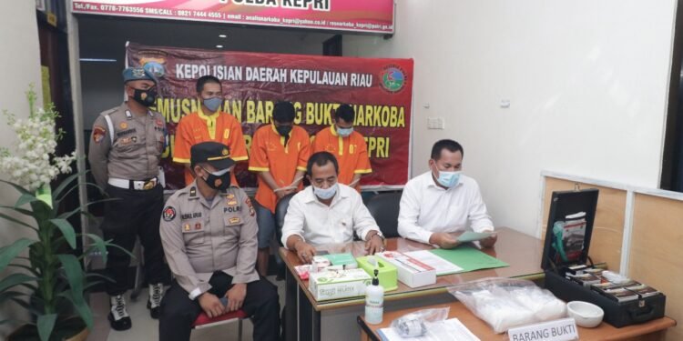 Polda Kepri Lakukan Pemusnahan Barang Bukti Narkotika Jenis Sabu.