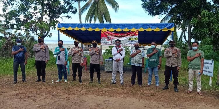 Wakapolres Lingga Tinjau Empat Titik Pos PPKM Di Kecamatan Selayar.