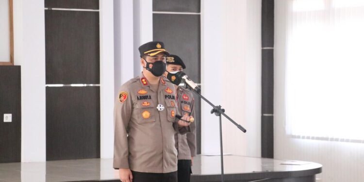 Polres Lingga Gelar Penandatanganan Pakta Integritas Anti Narkoba di Lingkungan Polri.