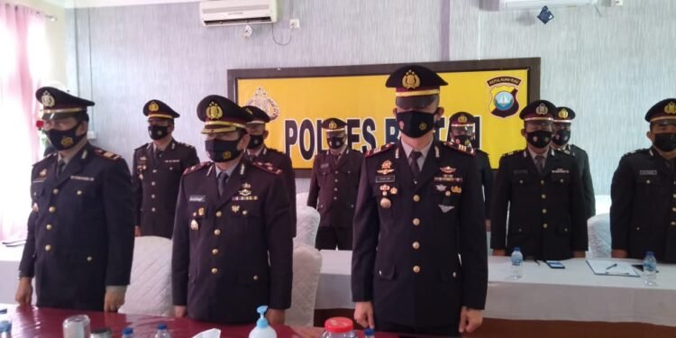 Memperingati Hari Lahir Pancasila, Polres Bintan mengikuti Upacara secara Virtual.
