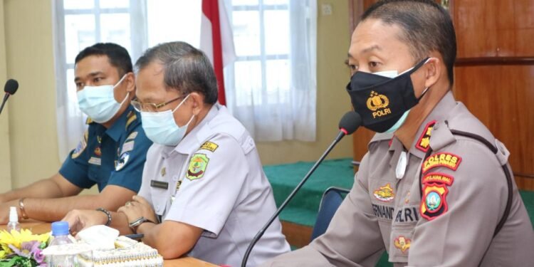 Tekan Penyebaran Covid-19, Kapolres Tanjungpinang Gelar Rakor Penanganan Covid-19 Terhadap Penumpang Kapal.