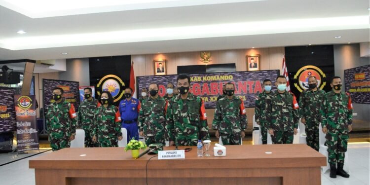 Danlantamal lV Ikuti Acara Pembukaan Gladi Posko Latihan Armada Jaya XXXIX Tahun 2021.
