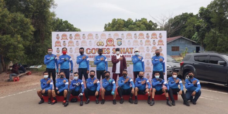 Hari Bhayangkara Ke-75 Tahun 2021, Polda Kepri Gelar Goes Sehat.