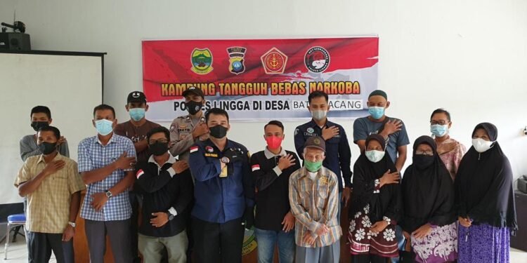 Polres Lingga Bentuk Dua Kelurahan  Kampung Tangguh Anti Narkoba.