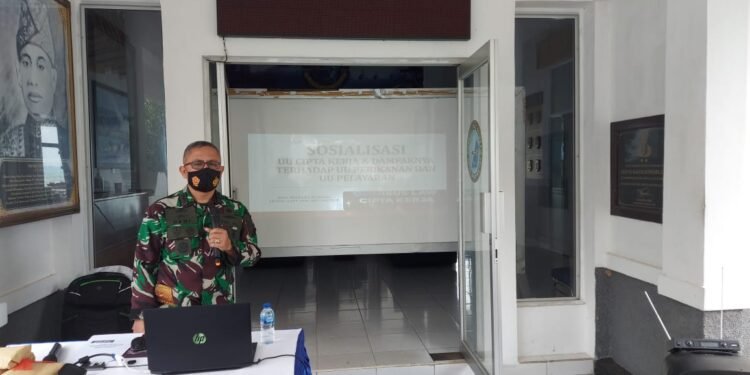 Hari Terakhir Diskum Lantamal lV Beri Pembekalan Hukum Dalam Latihan Binopslat Hukum Keamanan Laut.