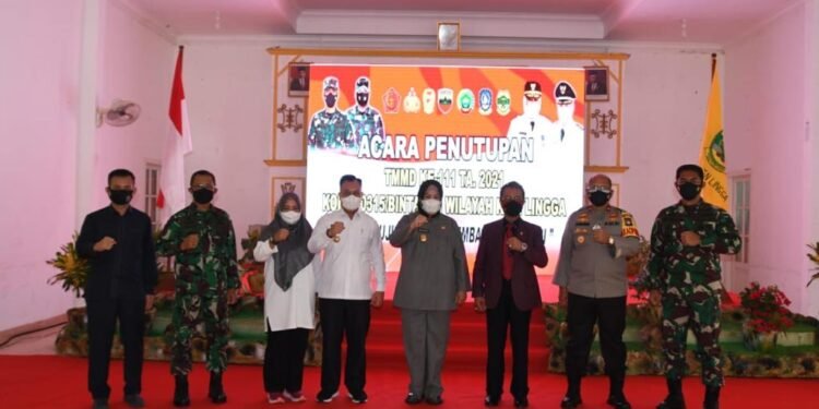 Wadanlantamal lV Hadiri Acara Penutupan TMMD Ke-111 Di Gedung Nasional Dabo Singkep.