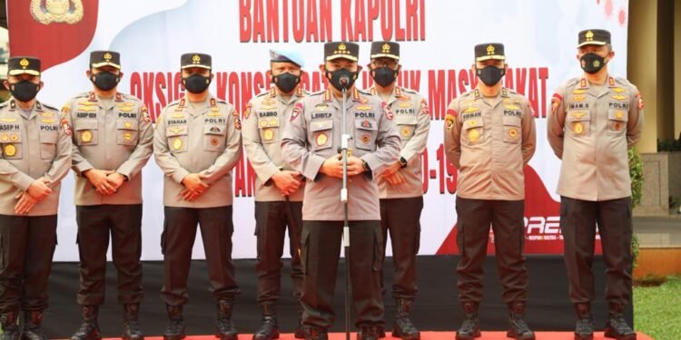 Kapolri Luncurkan Bantuan 1.000 Oksigen Konsentrator Bantu Warga yang Terpapar Covid-19.