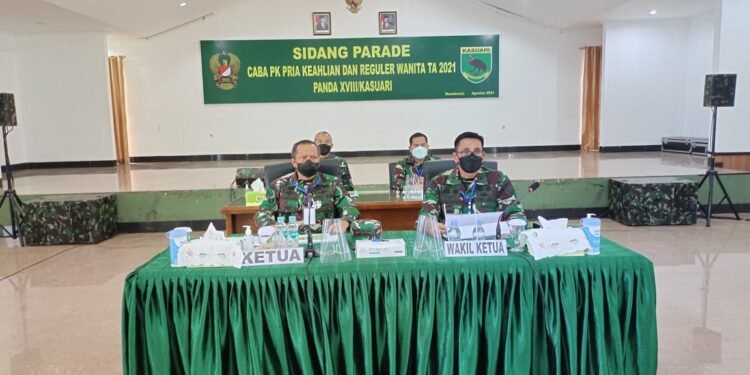 Pimpin Sidang Parade Caba, Pangdam XVIII/Kasuari Ingatkan Tidak Ada Percaloan.