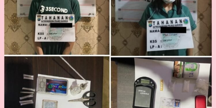 Tiga Pelaku Pemilik Narkotika Jenis Sabu Dan Ekstasi Diamankan Polres Karimun.