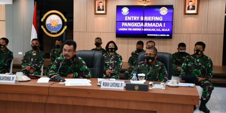 Danlantamal lV Melalui Vicon Ikuti Entry Brifing Pangkoarmada l.