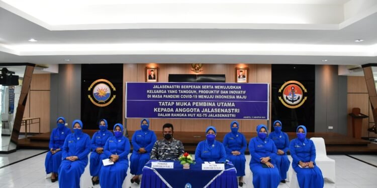 Sambut HUT Ke-75 Jalasenastri Ketua Korcab lV DJA Ikuti Tatap Muka Bersama Kasal Secara Virtual.