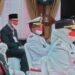 Wadanlantamal lV Hadiri Upacara Penurunan Bendera HUT Ke-76 RI Tingkat Provinsi.