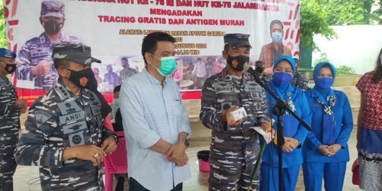 Cegah Penyebaran Covid-19, TNI-AL Lantamal lV Gelar Tracing Gratis Dan Antigen Murah.