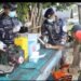 TNI-Angkatan Laut Lanal Dabo Singkep Lakukan Serbuan Vaksinasi Massal Ke Nelayan.