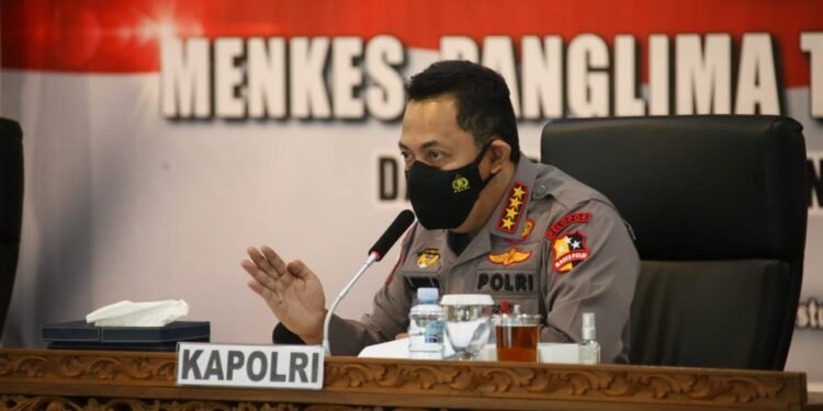 Kapolri Tekankan Forkopimda Klaten Pastikan Prokes Agar Perekonomian Warga Berjalan.