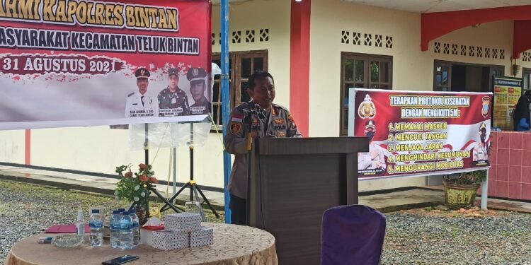 Kapolres Bintan Gelar Giat Silaturahmi Dengan Tomas, Toga, LSM Dan OKP Di Kecamatan Teluk Bintan.