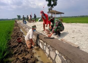 Beberapa Titik Lokasi Talud TMMD Reg Ke 112 Kodim 0726/Sukoharjo Mulai Dilaksanakan Tahap Finishing.