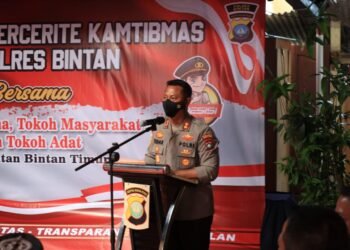 Kapolres Bintan Gelar Silaturahmi Dengan Para Tomas, Toga Di Kecamatan Bintan Timur.