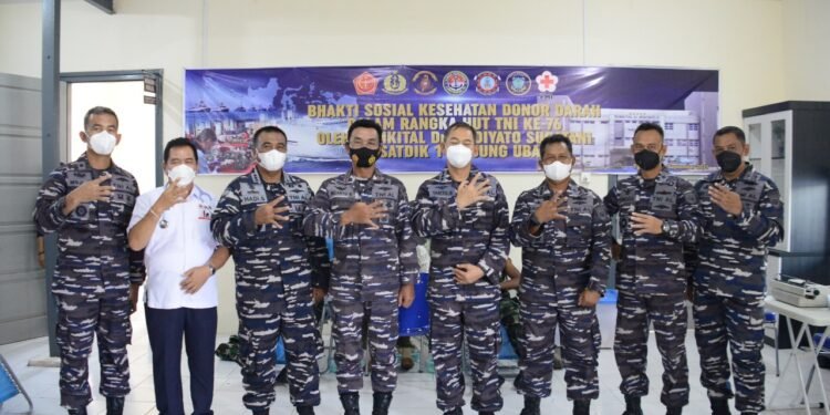 Jelang HUT Ke-76 TNI, Lantamal IV Gelar Donor Darah.