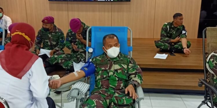 Lantamal IV Kembali Gelar Aksi Donor Darah Jelang HUT Ke-76 TNI.