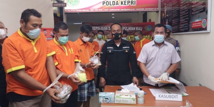 Ditresnarkoba Polda Kepri Gelar Pemusnahan Barang Bukti Narkotika Jenis Sabu, Ganja Dan Pil Ekstasi.
