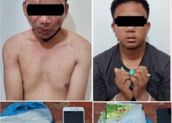 Dit Resnarkoba Polda Kepri Amankan Dua Orang Tersangka Tindak Pidana Narkotika Jenis Sabu.