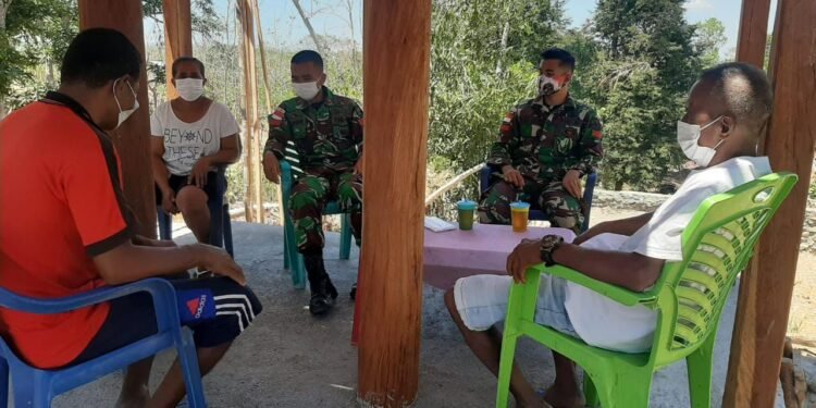 Sejak Maret Lalu, Satgas Pamtas Yonif 742/SWY Bangun Kebersamaan Dan Keharmonisan Dengan Masyarakat Perbatasan.