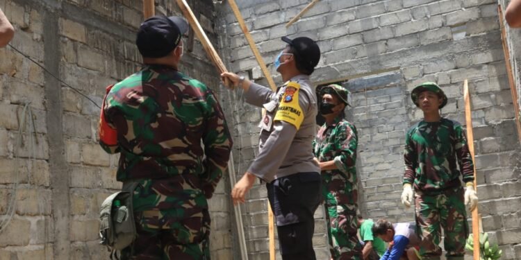 Solidnya Babinsa Dan Bhabinkamtibmas Blitar, Dalam Membantu Suksesnya TMMD.