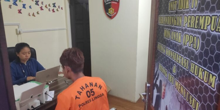 Satreskrim Polres Lingga Tindak Dan Amankan Oknum Pelaku Perbuatan Cabul Terhadap Anak Dibawah Umur.