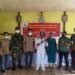 Sinergitas Anggota Satgas Yonif 144/JY Menghadiri Sertijab Kades Di Perbatasan.
