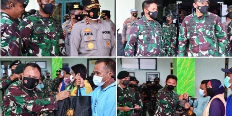 Danrem 033/WP Dampingi Pangdam l/BB Dalam Kegiatan Baksos Dan Vaksinasi Pengabdian 33 Tahun TNI Polri AKABRI 1989 “ALTAR 89”, Dalam Rangka HUT TNI Ke-76 Di Makoyonif Raider Khusus 136.