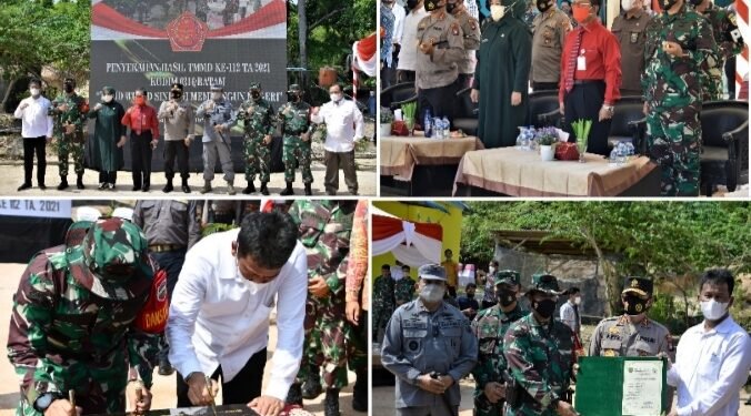 Danlantamal IV Hadiri Acara Penutupan TMMD Ke-112 Di Batam.