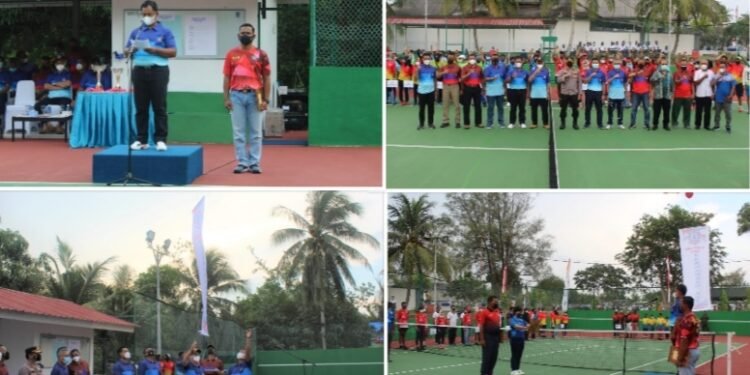 Kafasharkan Mentigi Buka Turnamen Tenis Lapangan Kafasharkan Mentigi Cup.