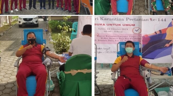 Personil Polres Bintan Donorkan Darah, Dalam Rangka Hari Karantina Pertanian Ke-144 Tahun.