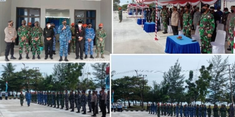 Danrem 033/WP Hadiri Upacara Peresmian Skadron Udara 52, Denhanud 475, 476 Dan 477 Paskhas Di Natuna.