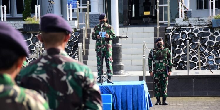 Danlantamal lV Pimpin Upacara Pembukaan Latihan Percepatan Penanganan Pandemi Covid-19 T.A 2021.