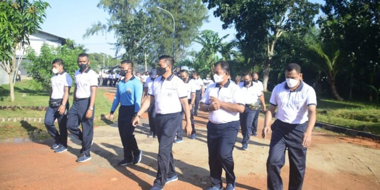 Jaga Kebugaran Tubuh, Fasharkan Dan Satrol Lantamal lV Gelar Olahraga Bersama.