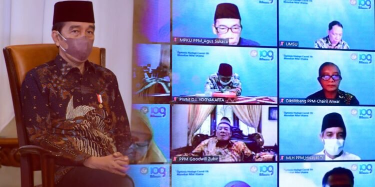 Presiden Jokowi Apresiasi Kontribusi Dan Konsistensi Muhammadiyah Dalam Penanganan Pandemi Covid-19.