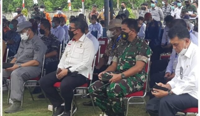 Danlantamal lV Lepas Keberangkatan Menko Polhukam RI Dan Mendagri RI Di Natuna.
