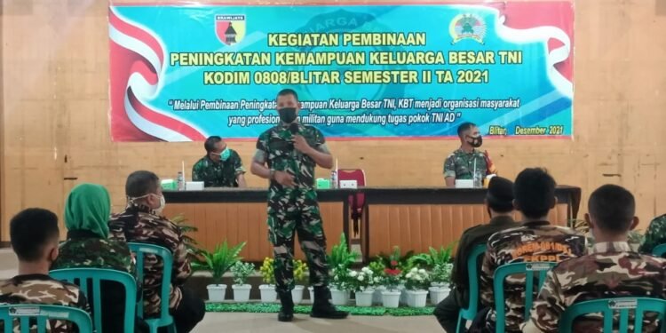 Kodim 0808/Blitar, Gelar Pembinaan Peningkatan Kemampuan Keluarga Besar TNI.
