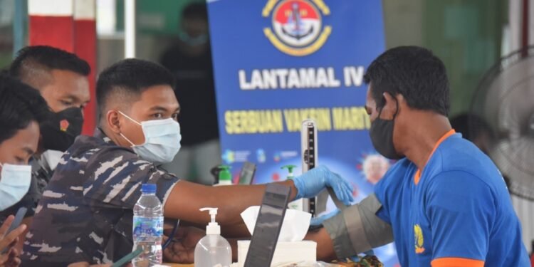 Percepat Vaksinasi Covid-19, Lantamal IV Serbu Lapas Dan Rutan Di Tanjungpinang.