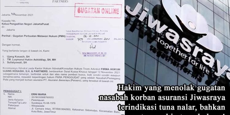Kerugian Capai 31 Miliar, 18 Nasabah Seret Asuransi Jiwasraya Bersama 6 Lembaga Lainnya Ke PN Jakarta Pusat.