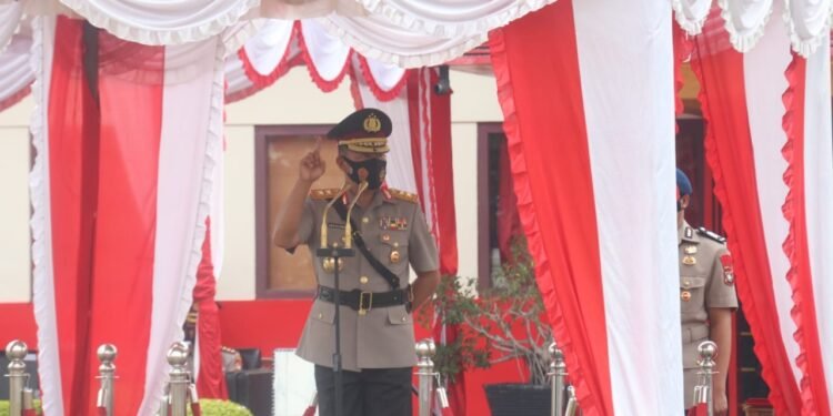 Kapolda Kepri Pimpin Upacara Penutupan Pendidikan Pembentukan Bintara Polri Tahun Anggaran 2021.