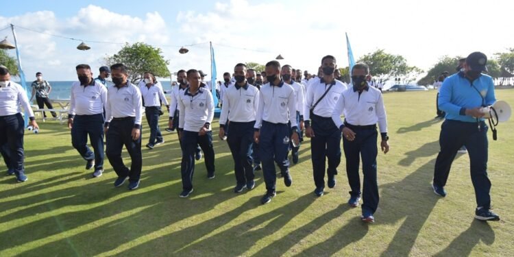 Lantamal IV Gelar Olahraga Bersama Guna Membangun Tubuh Yang Sehat Dan Jiwa Yang Kuat.