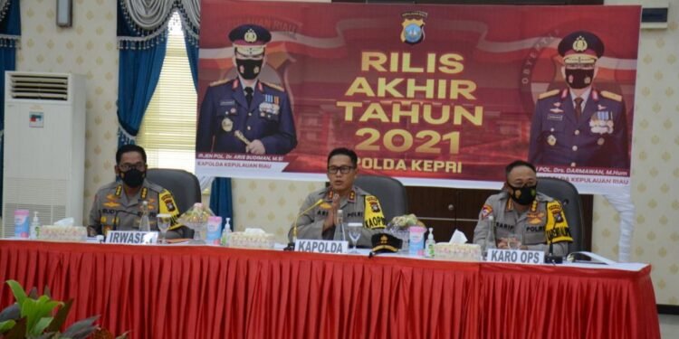 Pengungkapan Kasus Narkotika Oleh Polda Kepri Selama Tahun 2021, Ini Penyampaian Laporan Kapolda Kepri.